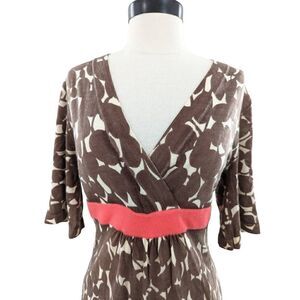 Boden Women Brown Wool Midi Wrap Dress Size 6